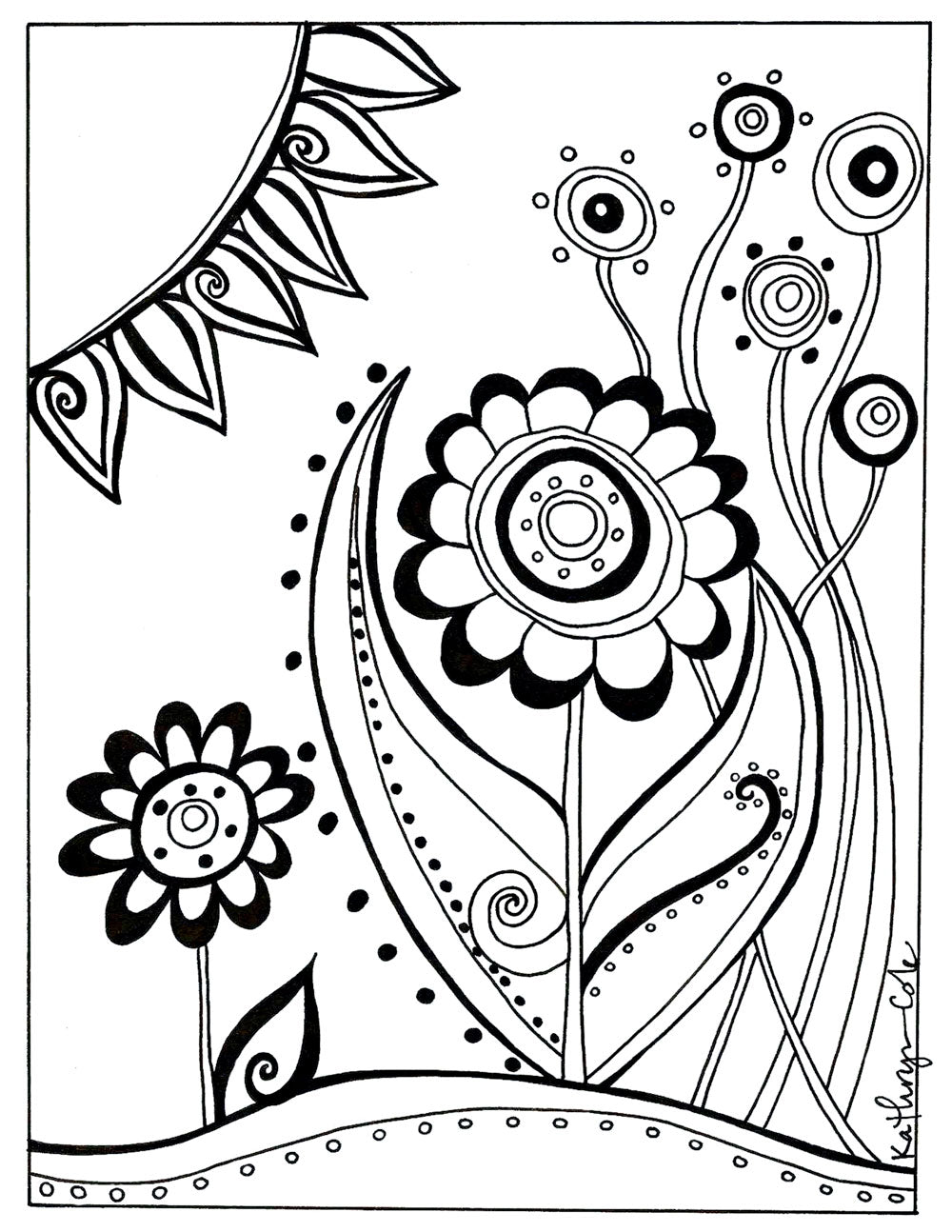 Coloring Page Art Print Download - kathryncole